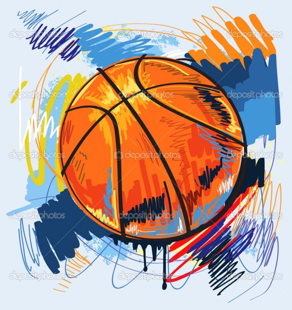 vector basketball design color background